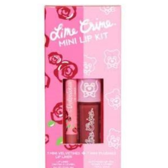 🤍RED Lime Crime DISCONT Plushies Lip Kit NWT - Picture 3 of 8